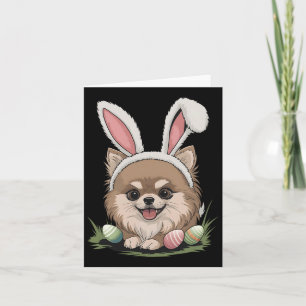 Zwergspitz Osterhase  Karte