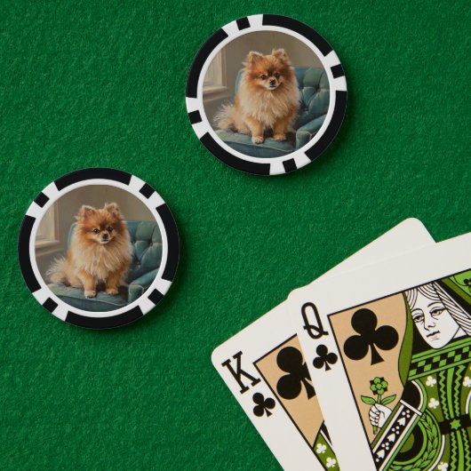 Zwergspitz Pokerchips (Pokertisch (doppelt))