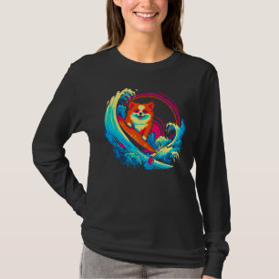 Zwergspitz surft T-Shirt