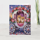 Zwergspitz Valentinstag  Karte (Vorderseite)