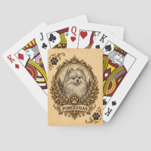 Zwergspitz, Vintage Heritage Hund Spielkarten