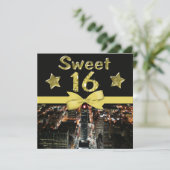 Zwergsteine Süß 16 in Stadtlampen Einladung (Stehend Vorderseite)