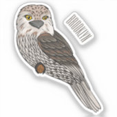 Zwergvogel-Cartoon Aufkleber (Vorderseite)