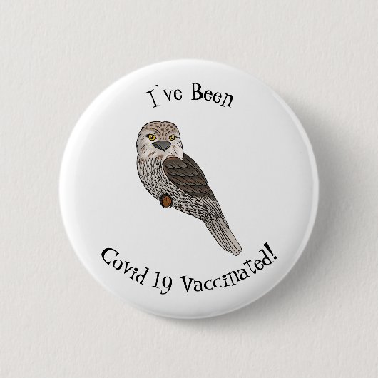 Zwergvogel-Cartoon Button (Vorderseite)