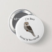 Zwergvogel-Cartoon Button (Vorne & Hinten)