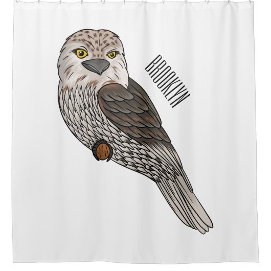 Zwergvogel-Cartoon Duschvorhang (Vorderseite)