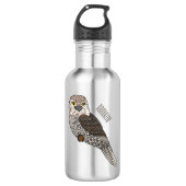 Zwergvogel-Cartoon Edelstahlflasche (Vorderseite)