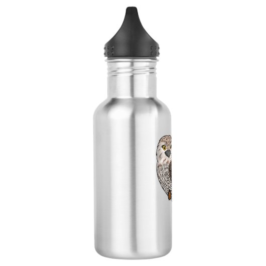 Zwergvogel-Cartoon Edelstahlflasche (Links)