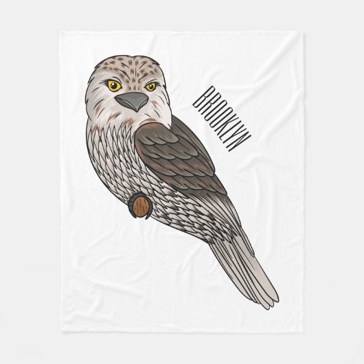 Zwergvogel-Cartoon Fleecedecke (Vorderseite)