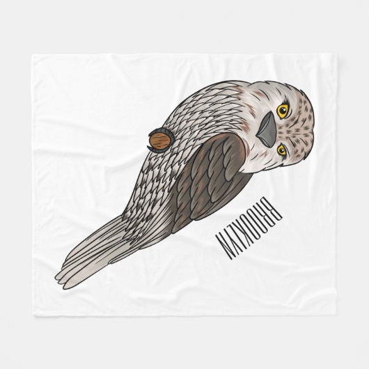 Zwergvogel-Cartoon Fleecedecke (Vorderseite (Horizontal))