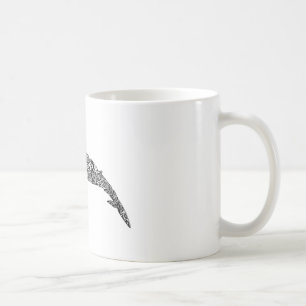 Zwergwal-Stammes- grafische Illustration Kaffeetasse