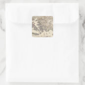 Zwergwanderung Quadratischer Aufkleber (Tasche)