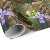 Zwergzwerg Iris lila weiße Blume Geschenkpapier (Rolleneckpunkt)