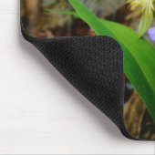 Zwergzwerg Iris lila weiße Blume Mousepad (Ecke)