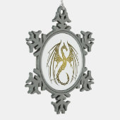 Zwergzwerg Schneeflocken Zinn-Ornament (Links)