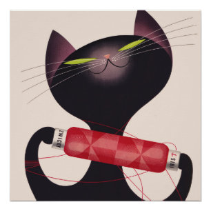 Zwicky-Katze-Plakat von Donald Brun Poster