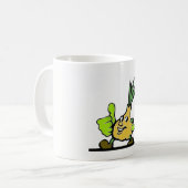 Zwiebel mit Daumen nach oben Kaffeetasse (Vorderseite Links)