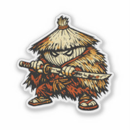 Zwiebel-Outlaw — Lustige Gemüse-Lone-Ronin-Vintage Aufkleber