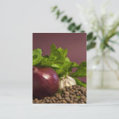 Zwiebel Postkarte (Stehend Vorderseite)