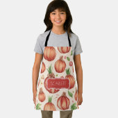 Zwiebel Retro Personalisiertes Muster Schürze (Insitu)