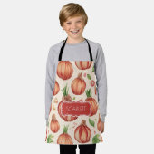 Zwiebel Retro Personalisiertes Muster Schürze (Getragen)