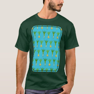Zwiebel und Lauchmuster T-Shirt