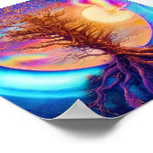 Zwiebelbaum und Mond Poster (Ecke)