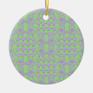 Zwiebelblumen und Zweige Cupflowers Keramik Ornament