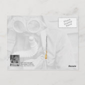 Zwiebelgasmaske Postkarte (Rückseite)
