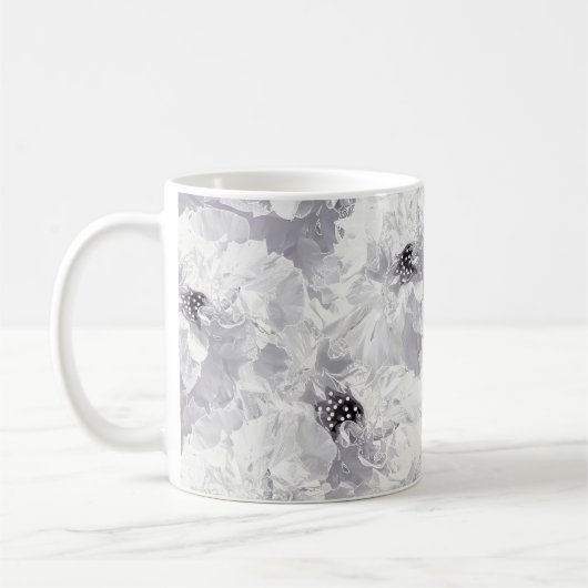 Zwiebeln, grau-weiß, blumengeschmückte, weiße Blum Kaffeetasse (Links)