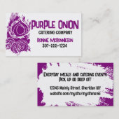 Zwiebeln Kochen Koch Catering Visitenkarte (Vorne/Hinten)