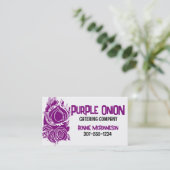 Zwiebeln Kochen Koch Catering Visitenkarte (Stehend Vorderseite)