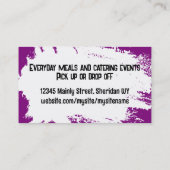 Zwiebeln Kochen Koch Catering Visitenkarte (Rückseite)