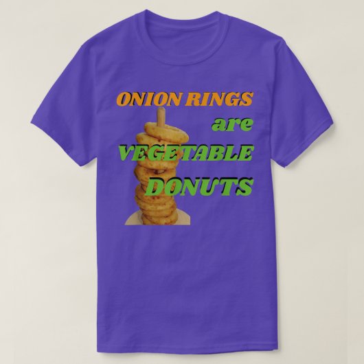 Zwiebeln Rings T Gemüses Donuts Yummy T-Shirt (Design vorne)