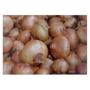 Zwiebeln Schneidebrett