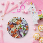 Zwiebeln und Bell-Paprikaschoten Pappteller (Party)