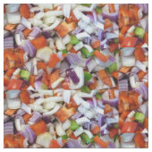 Zwiebeln und Bell-Paprikaschoten Stoff (Nahaufnahme)