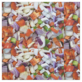 Zwiebeln und Bell-Paprikaschoten Stoff