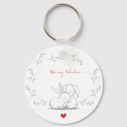 Zwiebeln und Kaninchen Schlüsselanhänger (Vorderseite)
