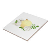 Zwiebeln und Knoblauchküche Fliese (Seite)