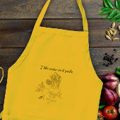 Zwiebeln und Knoblauchküche Schwarze Schürze