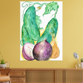 Zwiebeln und Schlupf auf der Leinwand (Insitu (Wohnzimmer))