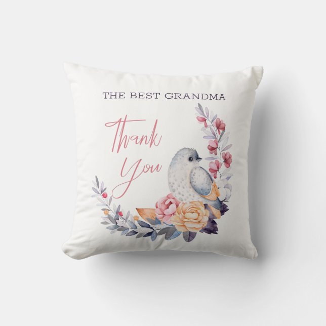 Zwiebeln und Vögel Kissen (Vorderseite)