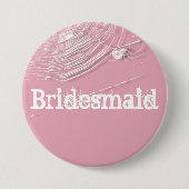 Zwiebeln und Weiße Spinnen Bridesmaid Button (Vorderseite)