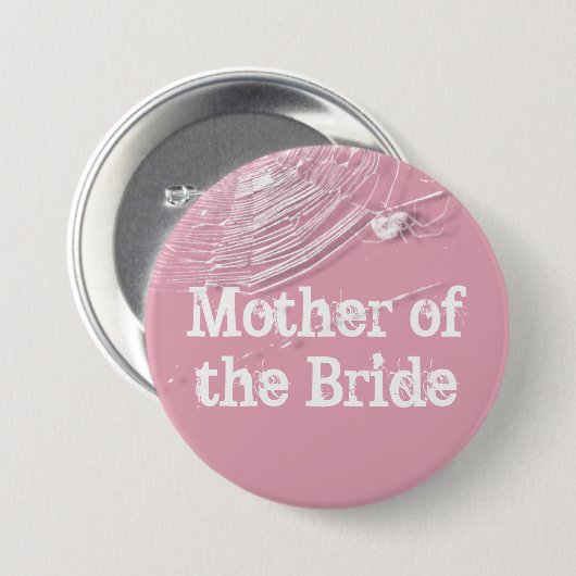 Zwiebeln und weiße Spinnen Mutter der Braut Button (Vorne & Hinten)