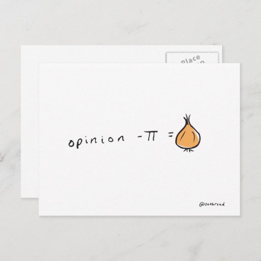 Zwiebelpostkarte Postkarte (Vorne/Hinten)