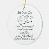 Zwiebelrezeptur Keramik Ornament (Links)