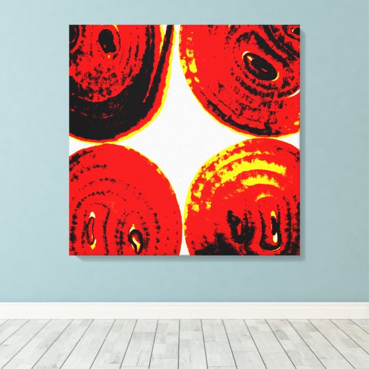 Zwiebelscheiben Leinwanddruck (Insitu (Holzboden))