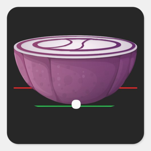 Zwiebeltisch für Glittermöbel Quadratischer Aufkleber (Vorderseite)