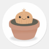 Zwiebelzeichen Runder Aufkleber (Vorderseite)